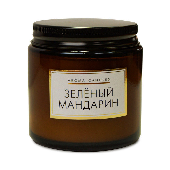 свечи в банке ароматизированные "зеленый мандарин"