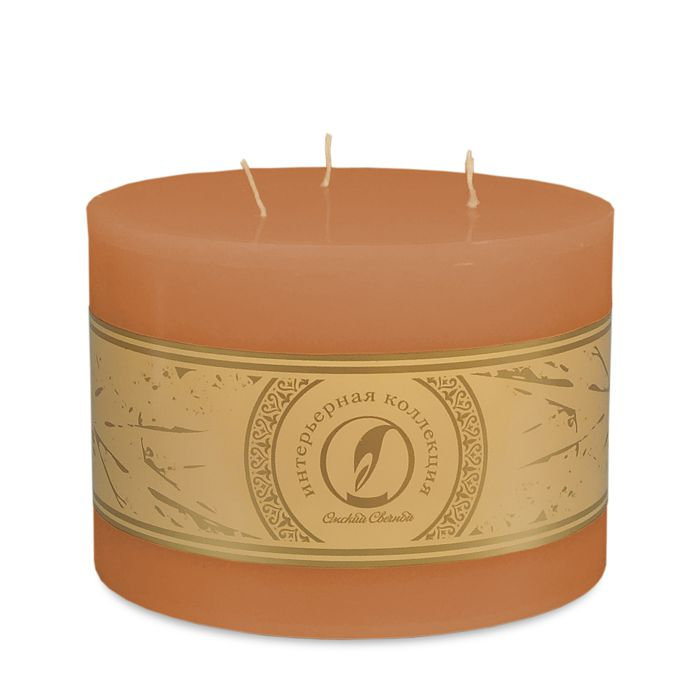 свеча цилиндр d150h105 3 фитиля терракотовый
