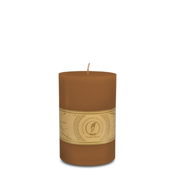 свеча цилиндр d100h150 коричневый