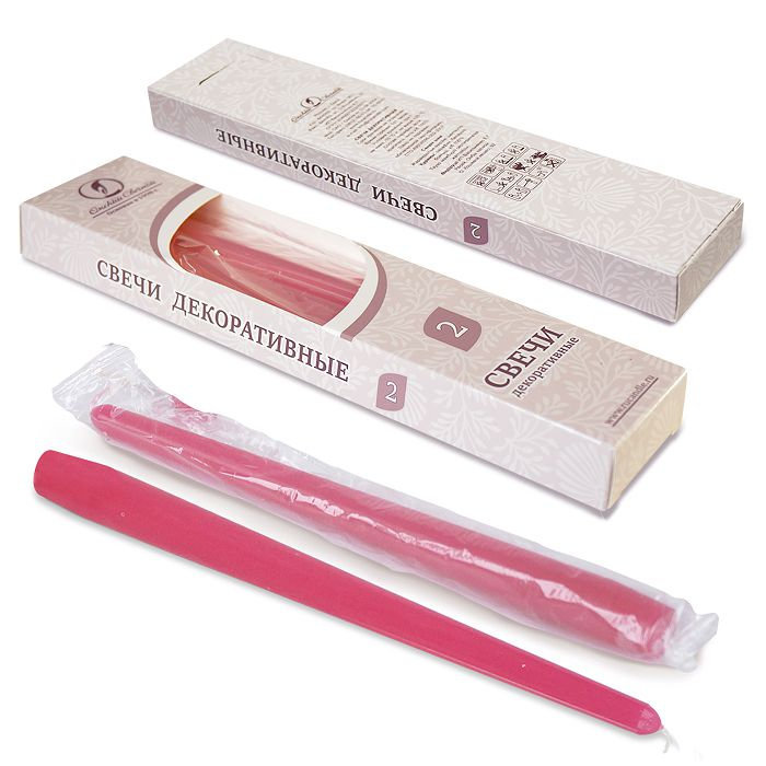 свеча античная 2 шт светло-розовая