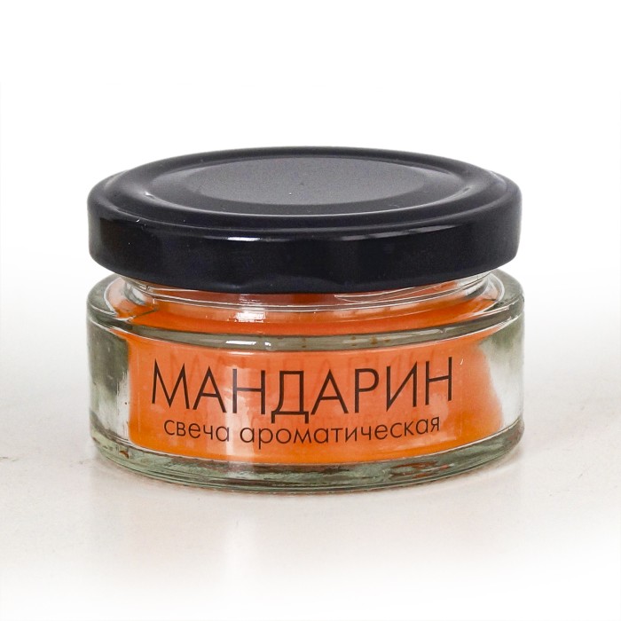 свеча в банке ароматизированная  "мандарин" 50 мл