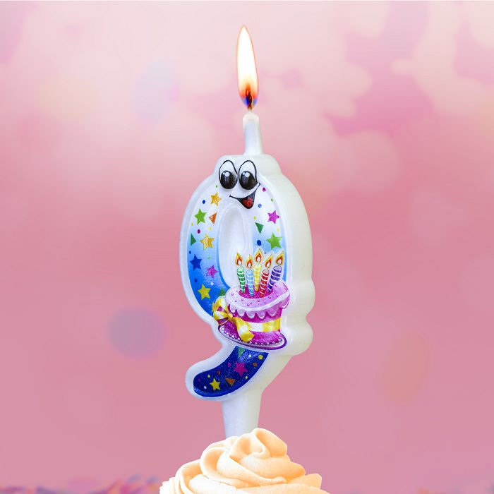 свеча тортовая "с глазками" 9