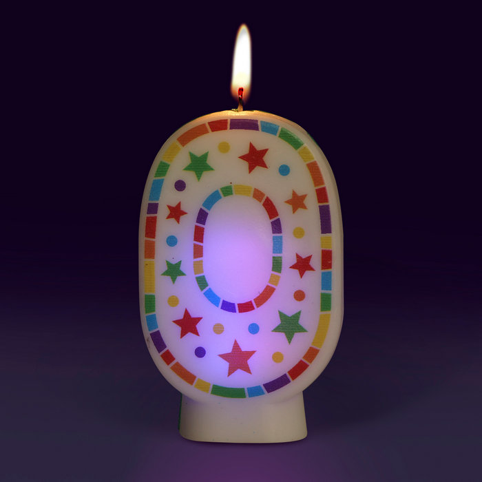 свеча цифра 0 светодиодная