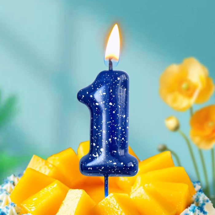 свечи цифры "звездное небо" 1