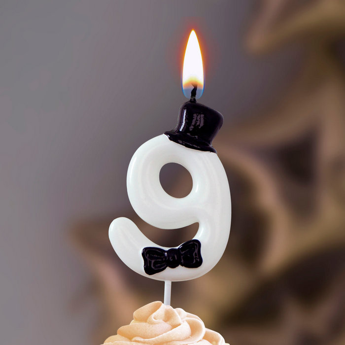 свеча тортовая на шпажке  "Джентельмен" 9