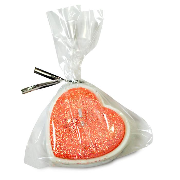 подсвечник со свечой сердечко