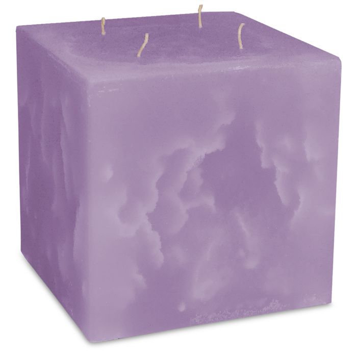 свеча куб 125 4 фитиля сиреневый