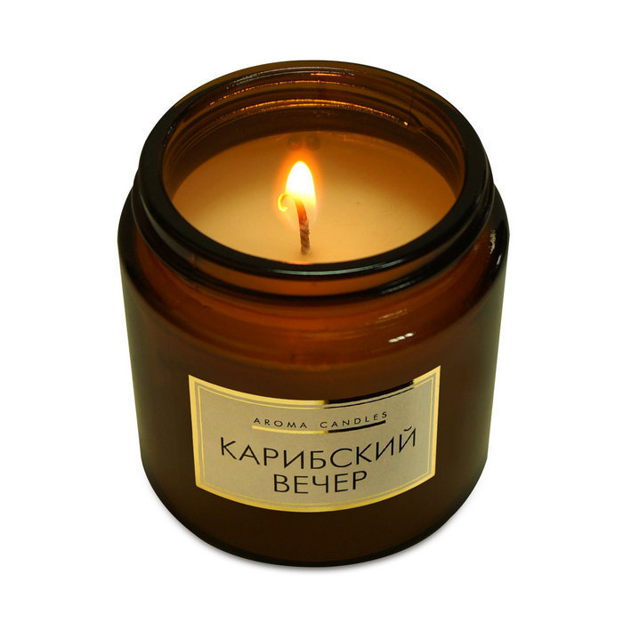 свечи в банке ароматизированные "карибский вечер"
