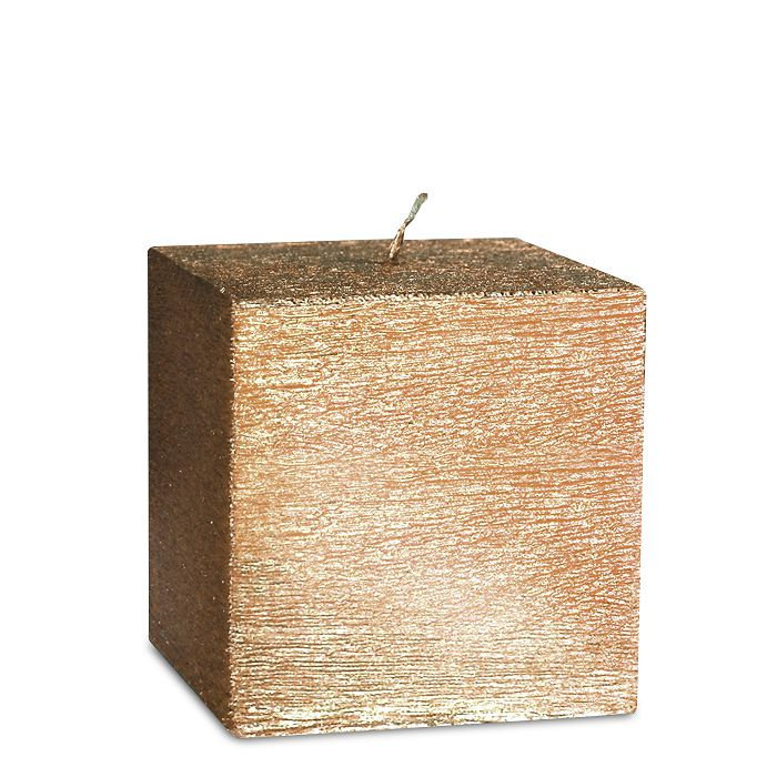 свеча куб 75 бронза