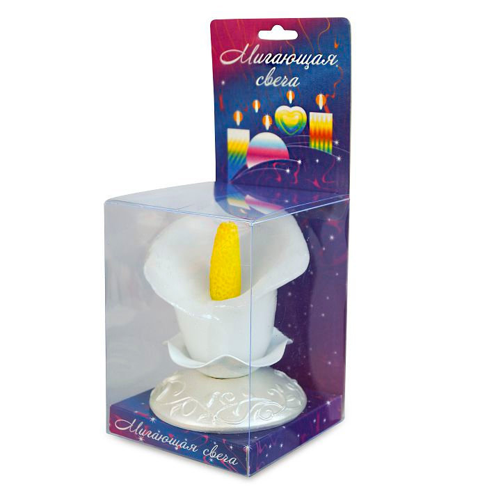 свеча мигающая  хамелеон Кала