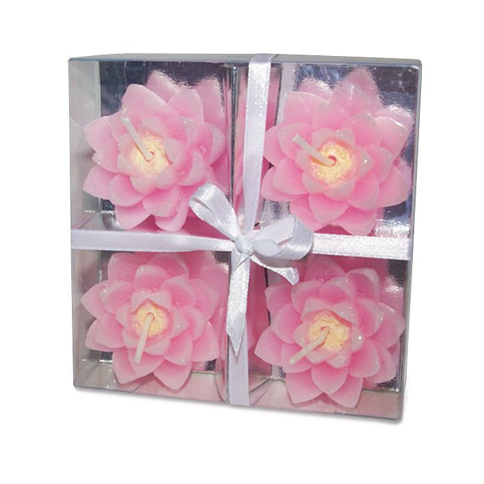 набор свечей лилии розовые