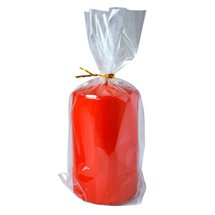 свеча пеньковая 60х100 красный блеск