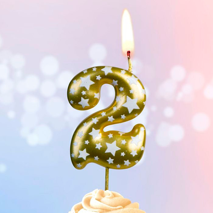 свеча тортовая  2 "Звездочки"
