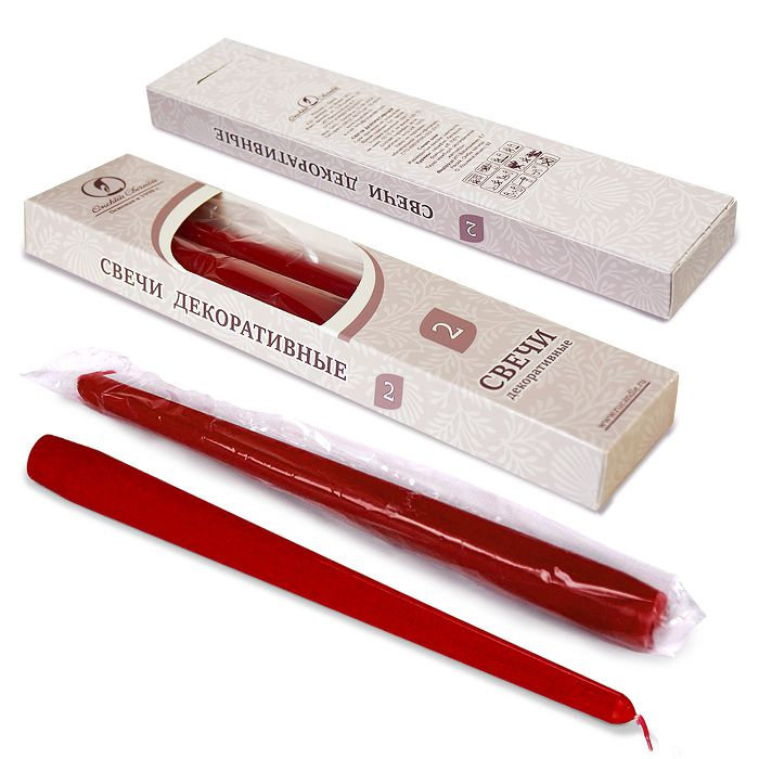 свеча античная 2 шт красная