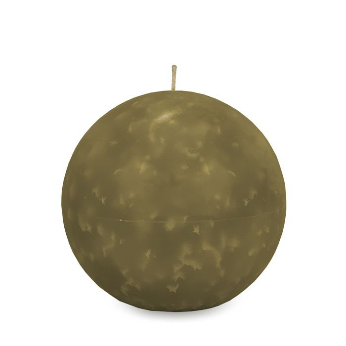 свеча шар d125 оливковый