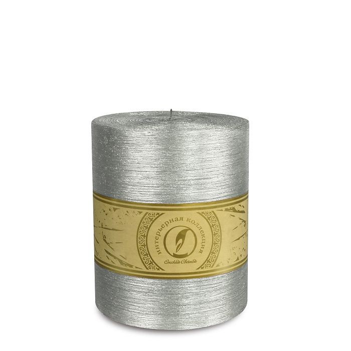 свеча цилиндр d120h150 серебро