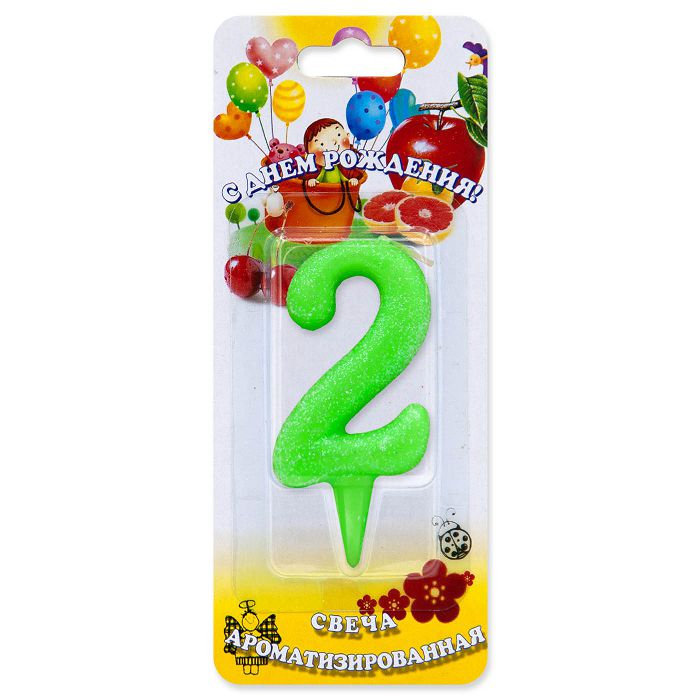 свеча тортовые ароматизированные цифры-мармеладки 2