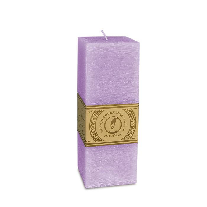 свеча квадратная призма 75х75х205 сиреневый