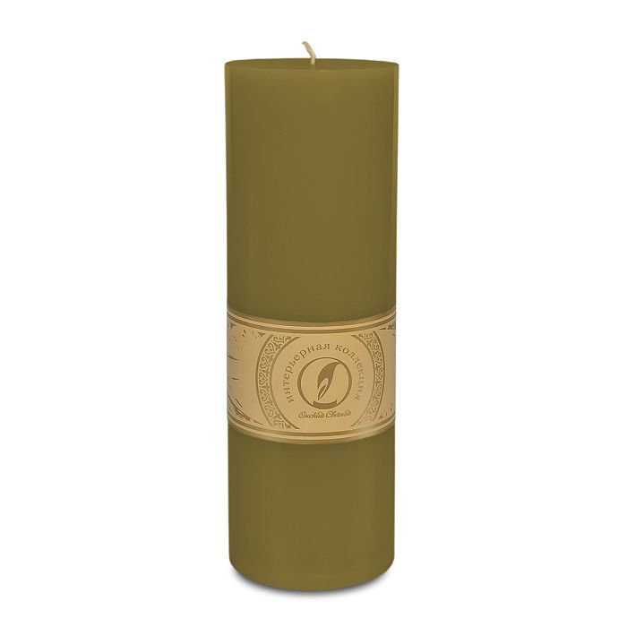 свеча цилиндр d80h255 оливковый