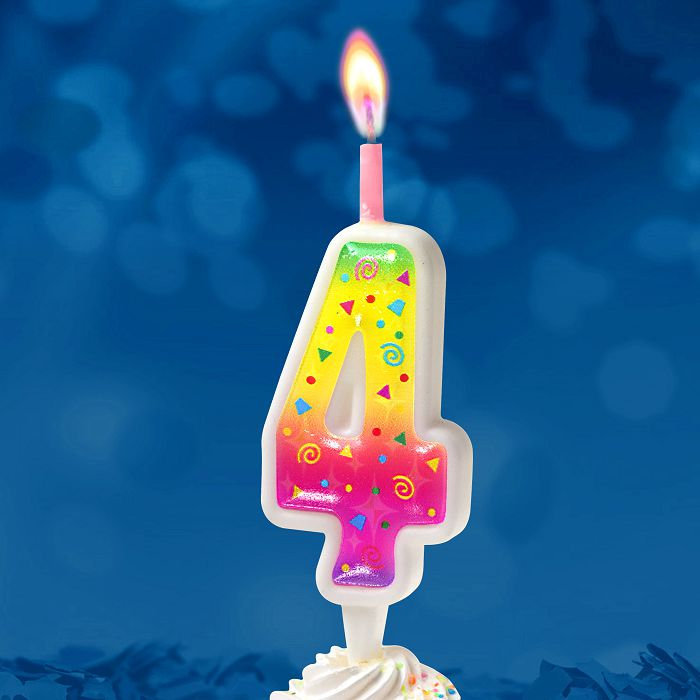 свеча торт. с цветным пламенем 4