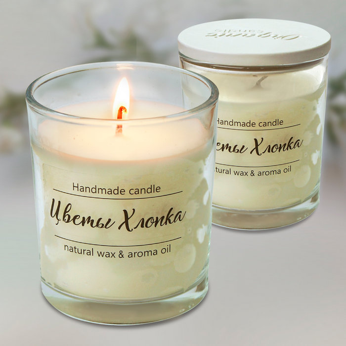 свечи ароматизированные "цветы хлопка"