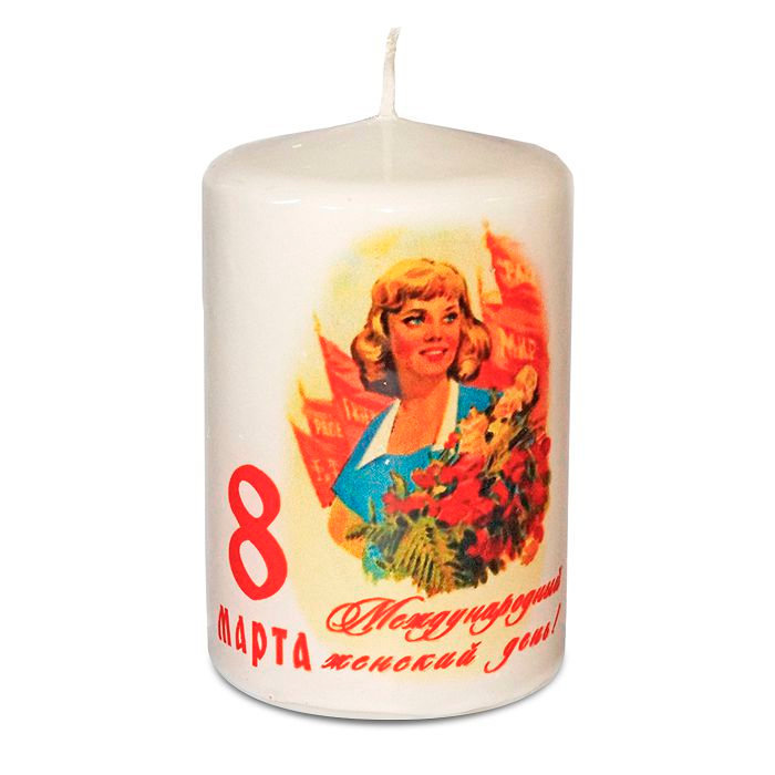 свеча пеньковая "девушка с букетом"