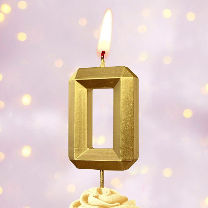 свеча тортовая на шпажке 0 "Золотые грани"