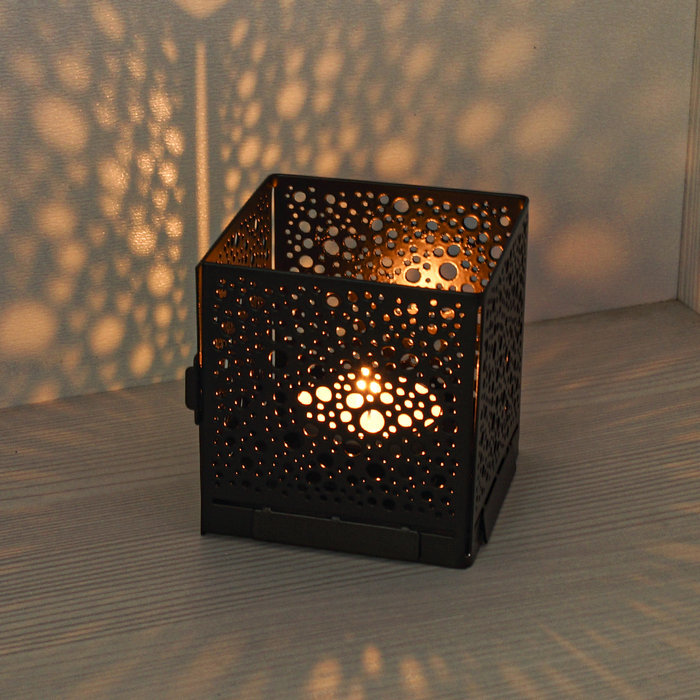 подсвечник-трансформер куб 5 цвет черный