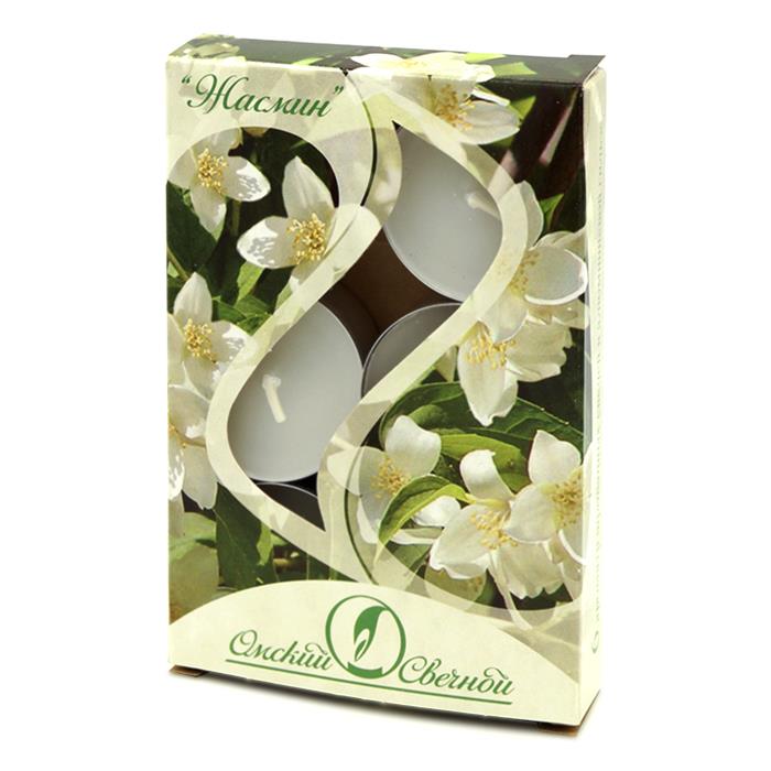 свеча свеча в алюминиевой гильзе  (12 гр ароматизированная 6 шт/уп жасмин)