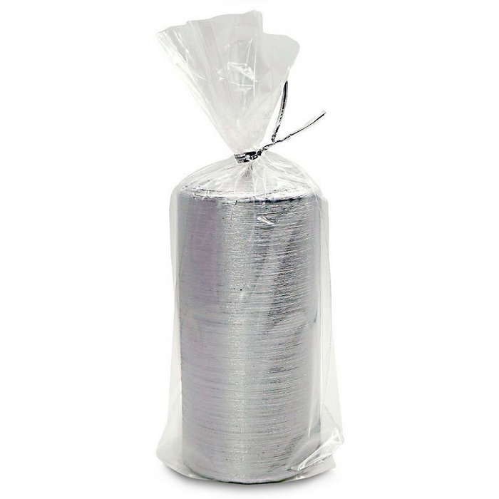 свеча пенек 60x125 "серебренный рельеф"