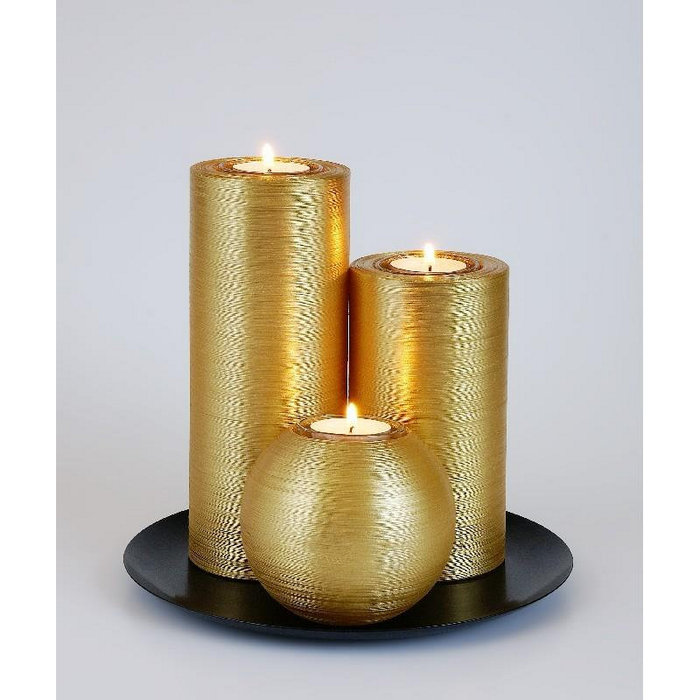 свечи круглая композиция золото