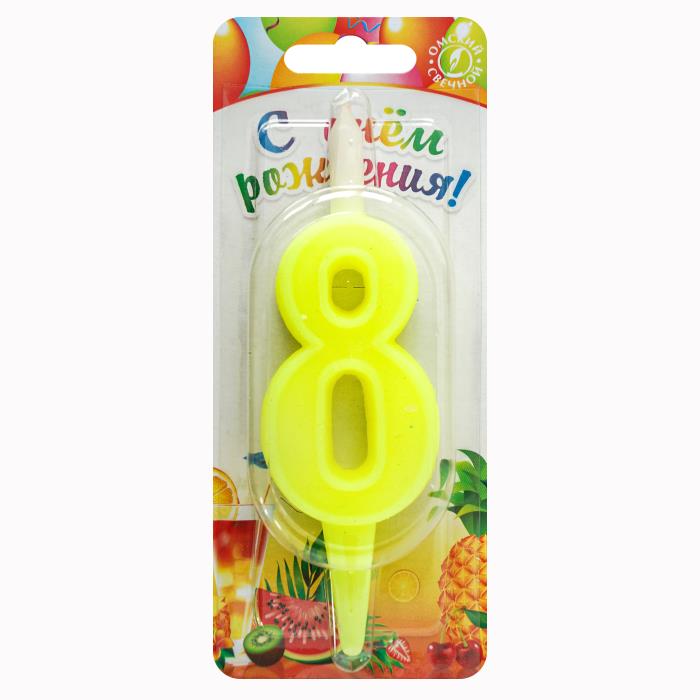 свеча тортовая цифра 8