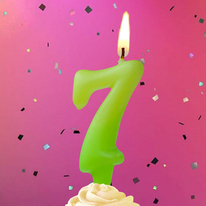 свеча тортовая люминесцентная 7