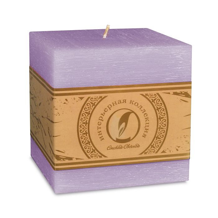 свеча куб 100 сиреневый