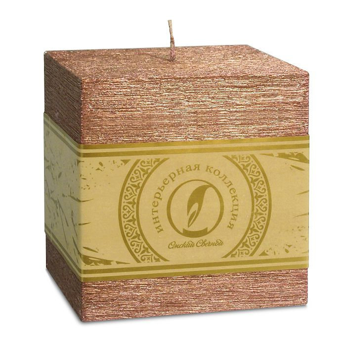 свеча куб 100 бронза
