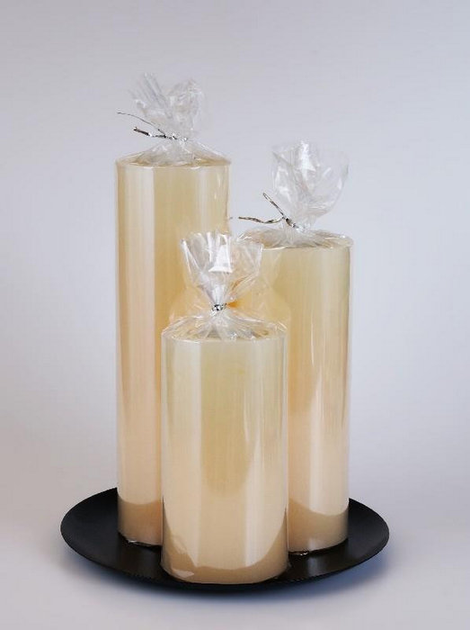 свечи круглая композиция кремовая