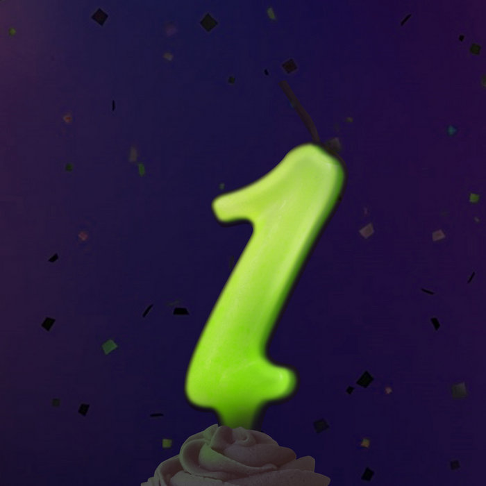 свеча тортовая люминесцентная 1