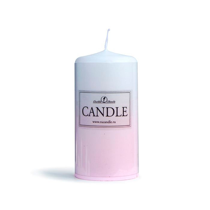 Свеча пеньковая 50*100 розовая "сandle"