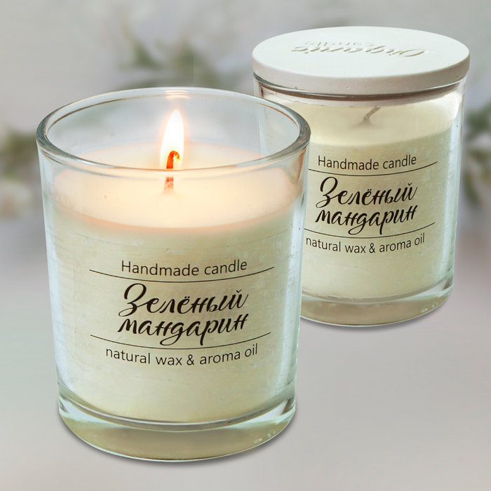 свечи ароматизированные "зеленый мандарин"