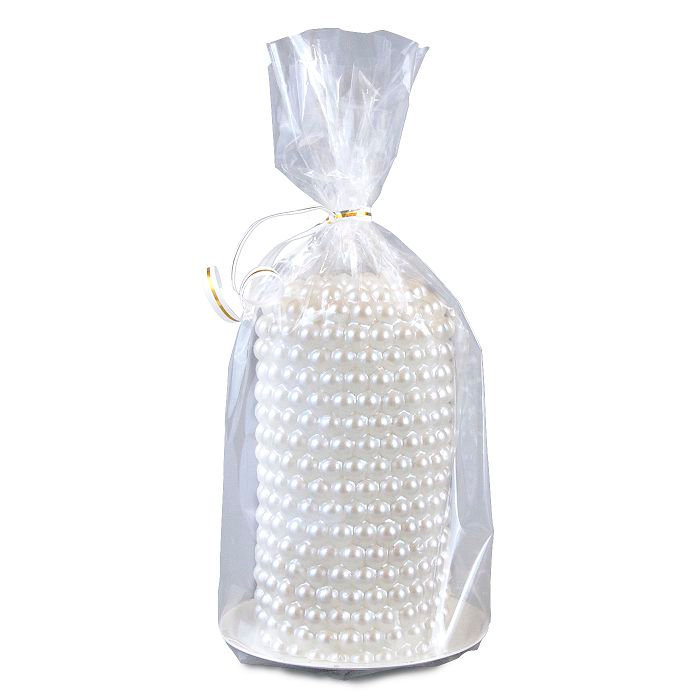 свеча пенек жемчужный белый