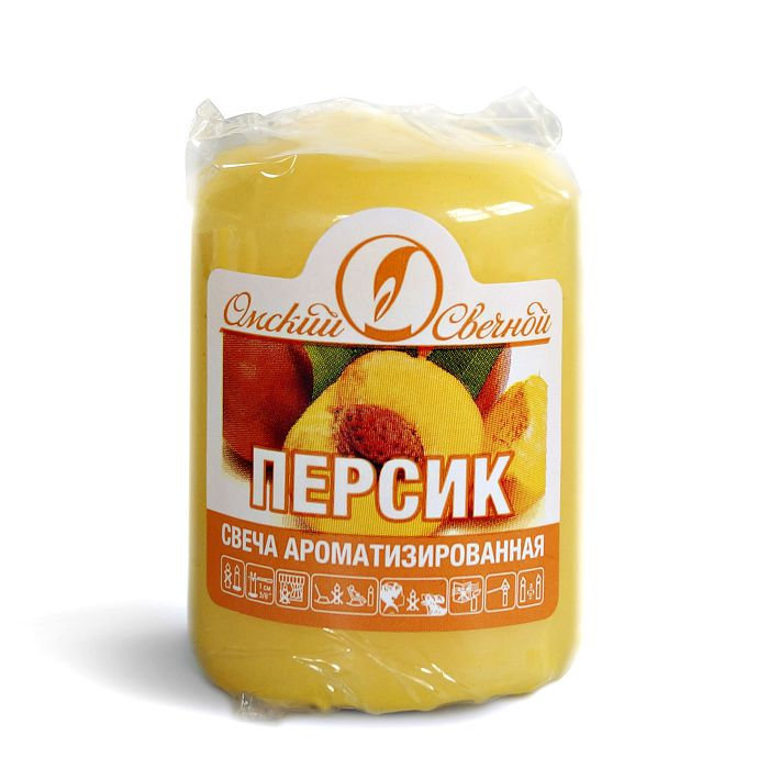 свеча ароматизированная  пеньковая 40х50 "персик"