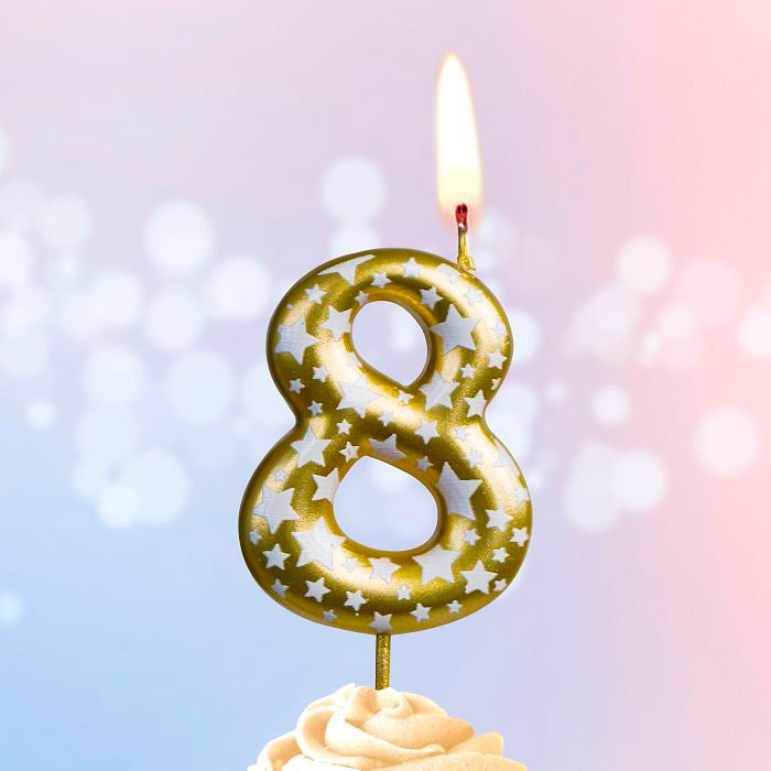 свеча тортовая  8 "Звездочки"