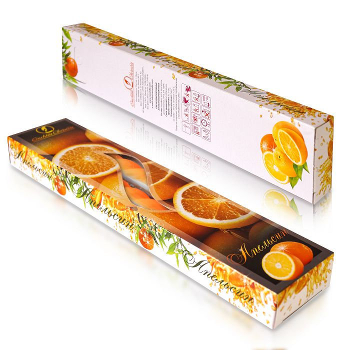 свеча витая 2 шт арома "апельсин"