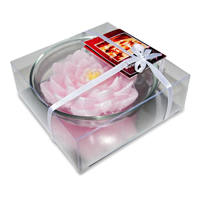 свеча плавающая лилия розовая