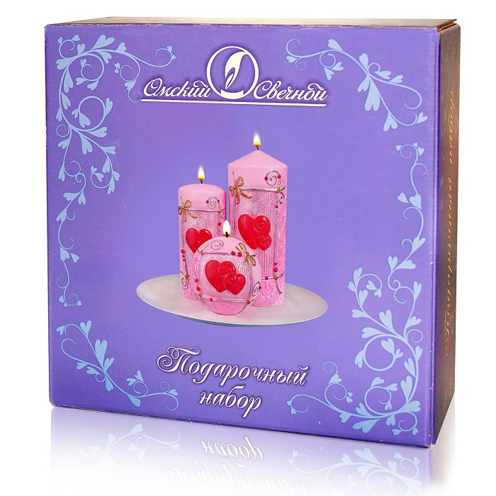 набор свечей "сердечки"