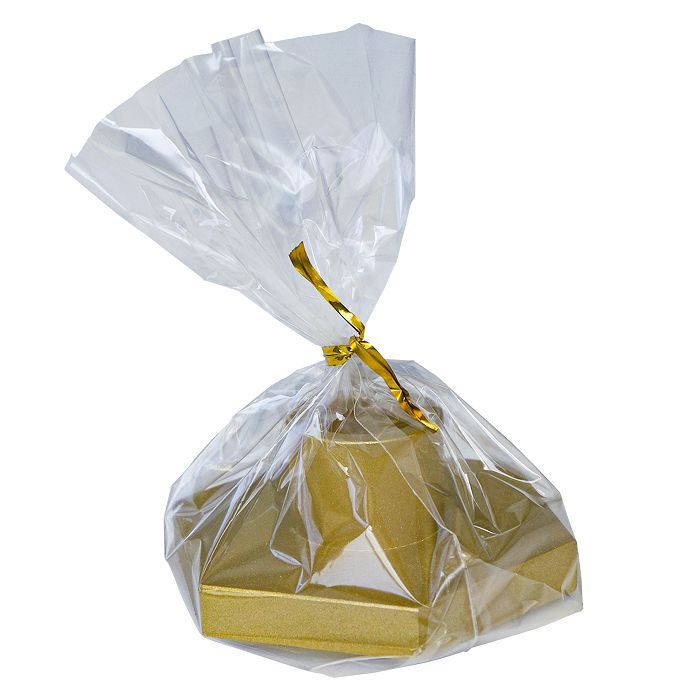 подсвечник гипсовый "сота"  золото