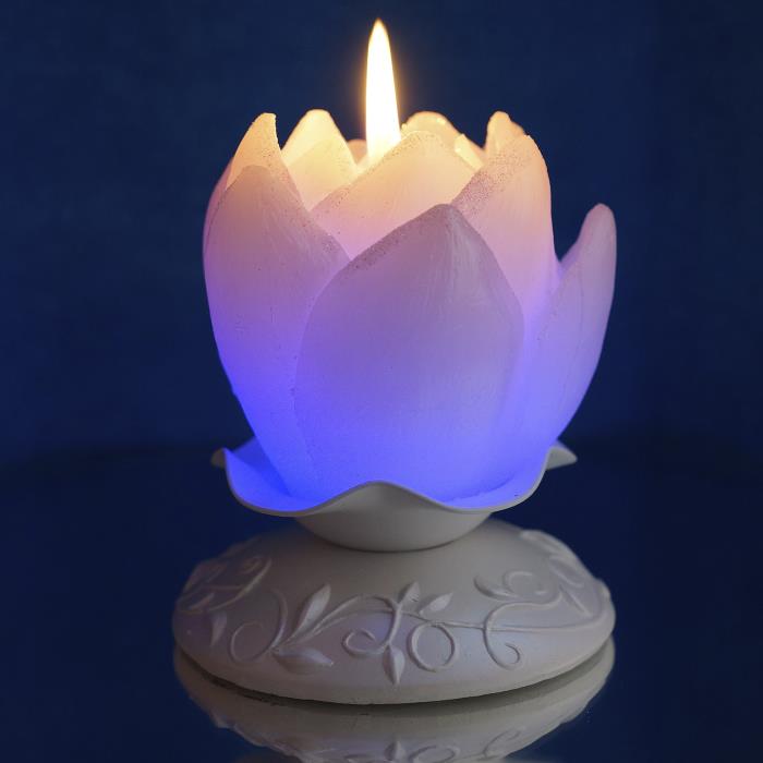 свеча мигающая  хамелеон Тюльпан