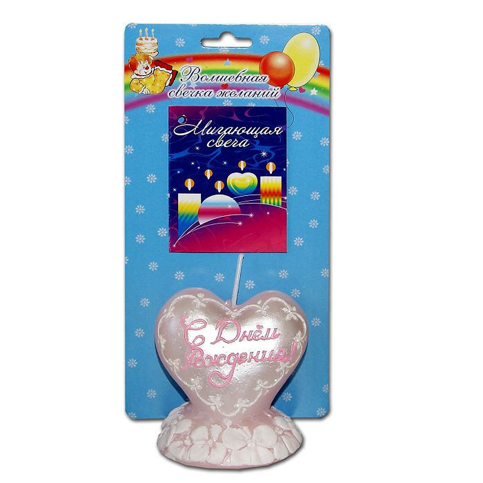 свеча мигающая Хамелеон Сердце малое