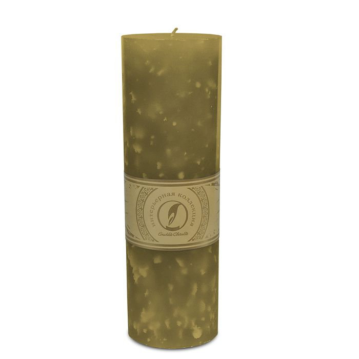 свеча цилиндр d80h255 оливковый