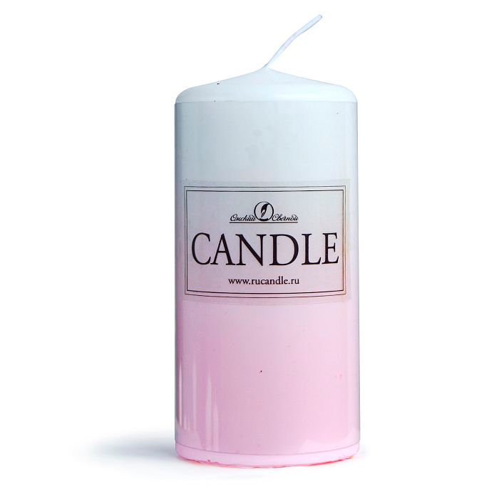 Свеча пеньковая 60*125 розовый "сandle"